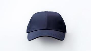 ai généré photo de marine bleu visière casquette isolé sur blanc Contexte. ai généré