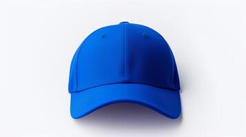 ai généré photo de Royal bleu cyclisme casquette isolé sur blanc Contexte. ai généré