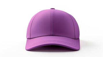 ai généré photo de violet cyclisme casquette isolé sur blanc Contexte. ai généré