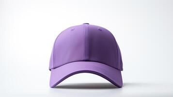 ai généré photo de violet ajusté casquette isolé sur blanc Contexte. ai généré