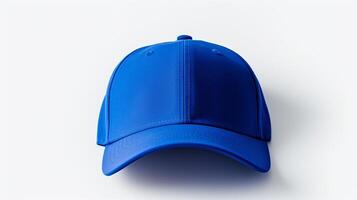 ai généré photo de Royal bleu base-ball casquette isolé sur blanc Contexte. ai généré