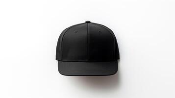 ai généré photo de noir snapback isolé sur blanc Contexte. ai généré