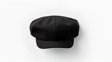 ai généré photo de noir vendeur de journaux casquette isolé sur blanc Contexte. ai généré