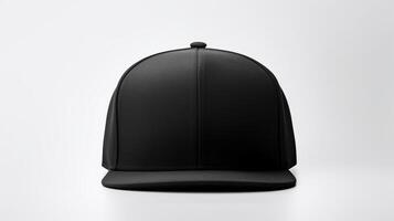 ai généré photo de noir snapback isolé sur blanc Contexte. ai généré