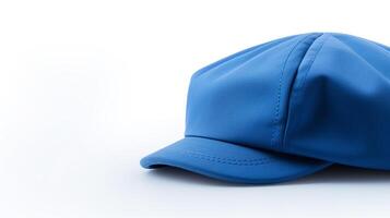 ai généré photo de bleu vendeur de journaux casquette isolé sur blanc Contexte. ai généré