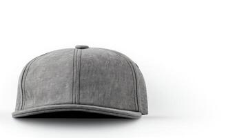 ai généré photo de gris plat casquette isolé sur blanc Contexte. ai généré