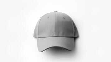 ai généré photo de gris papa casquette isolé sur blanc Contexte. ai généré