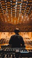 ai généré acoustique ingénieur réglage une concert salle photo