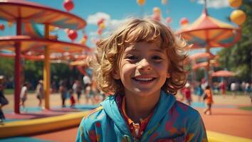 ai généré une enfant dans le parc photo