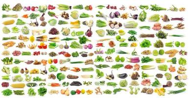 ensemble de légumes sur fond blanc photo