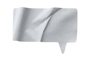 bulle discours forme dans blanc papier texture photo