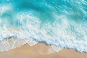 ai généré océan courants forme le sable et créer tourbillonne. photo