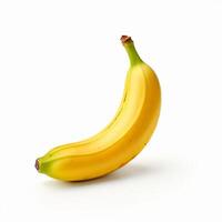 ai généré banane avec clair blanc Contexte photo