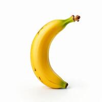 ai généré banane avec clair blanc Contexte photo