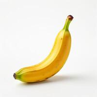 ai généré banane avec clair blanc Contexte photo