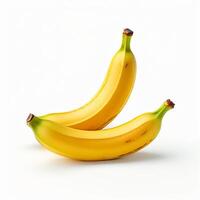 ai généré banane avec clair blanc Contexte photo