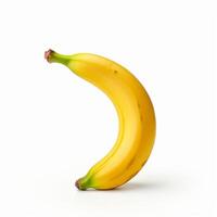 ai généré banane avec clair blanc Contexte photo
