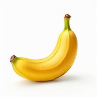 ai généré banane avec clair blanc Contexte photo