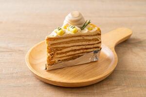 gâteau au miel russe sur assiette photo