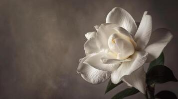 ai généré élégant blanc gardénia Floraison photo