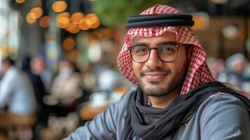 ai généré souriant chef dans uniforme photo