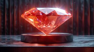 ai généré rouge diamant Contexte photo