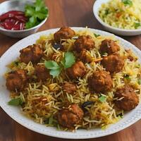 ai généré poulet biryani recette - Indien nourriture photo