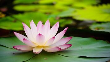 ai généré Cadre isolé lotus fleur apporte tranquillité dans yoga entraine toi toile de fond photo