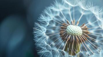 ai généré macro pissenlit. fermer de la nature beauté photo