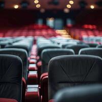 ai généré vide théâtre chaises photo