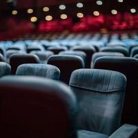 ai généré vide théâtre chaises photo