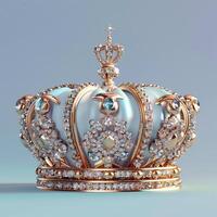 ai généré couronne décoré avec diamants photo