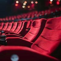 ai généré vide théâtre chaises photo