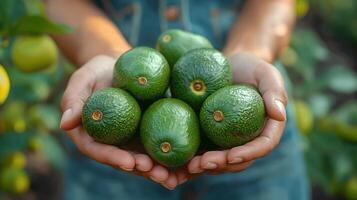 ai généré en portant Frais biologique Avocat fruit photo