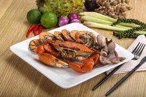 luxe Fruit de mer mélanger - crabe, crevette, poulpe photo