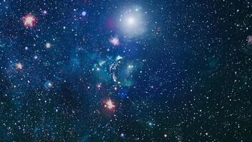 infini céleste beauté, fragment de une bleu étoile champ dans le vaste univers, image éléments courtoisie de nasa photo