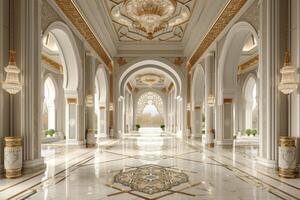 une moderne mosquée intérieur photo