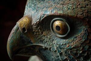 ai généré majestueux ancien oiseau sauvage. produire ai photo