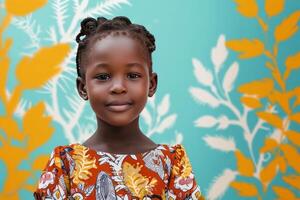 ai généré culturel africain enfant journée maquette. produire ai photo