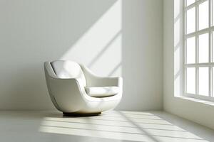 ai généré fauteuil minimaliste. produire ai photo