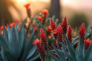 ai généré aloès plante Contexte. produire ai photo