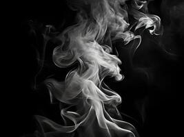 ai généré fumée dans une noir Contexte photo