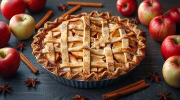 ai généré Pomme tarte avec cannelle photo