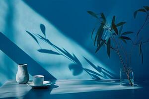 ai généré vert plante dans café avec bokeh arrière-plan, intérieur conception concept photo