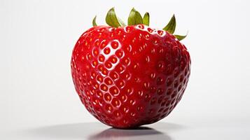 ai généré fraise isolé sur une blanc Contexte. 3d illustration. photo