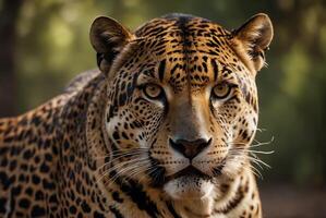 ai généré jaguar - animal, jaguar dans le jungle, magnifique coup de un africain léopard - jaguar photo