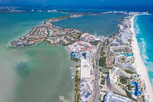 aérien vue de niché lagune, Cancun photo