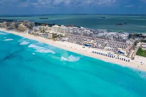 aérien vue de Cancun Hôtel zone, Mexique photo