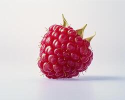 ai généré Frais framboise fruit isolé sur blanc Contexte. fermer tir. photo