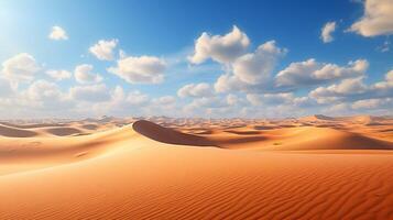 ai généré sablonneux désert dunes Contexte photo